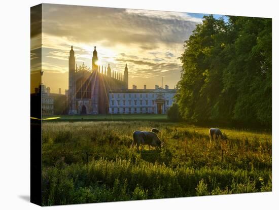 UK, England, Cambridge, the Backs and King's College Chapel-Alan Copson-Premier Image Canvas