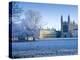 UK, England, Cambridgeshire, Cambridge, the Backs, King's College Chapel in Winter-Alan Copson-Premier Image Canvas