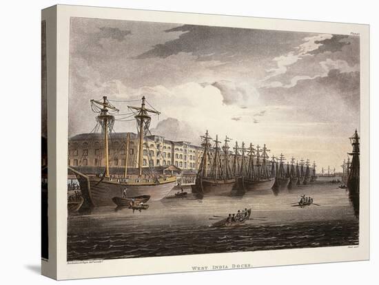 UK, London, Wharf at Westminister Bridge-Jacques-Laurent Agasse-Premier Image Canvas