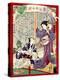 Ukiyo-E Newspaper: Geisha Yoarashi Okinu and Kabuki Actor Rikaku's Affaire Led to Muder-Yoshiiku Ochiai-Premier Image Canvas