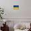 Ukraine Flag Design with Wood Patterning - Flags of the World Series-Philippe Hugonnard-Stretched Canvas displayed on a wall