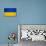 Ukraine Flag Design with Wood Patterning - Flags of the World Series-Philippe Hugonnard-Stretched Canvas displayed on a wall