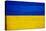 Ukraine Flag Design with Wood Patterning - Flags of the World Series-Philippe Hugonnard-Stretched Canvas