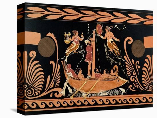 Ulysses and the Sirens, Illustration from an Antique Greek Vase-null-Premier Image Canvas