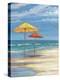 Umbrella Beachscape II-Paul Brent-Stretched Canvas