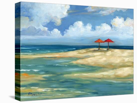 Umbrella Beachscape IV-Paul Brent-Stretched Canvas