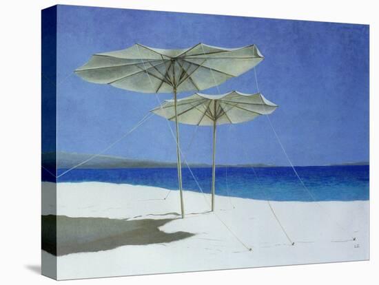 Umbrellas, Greece, 1995-Lincoln Seligman-Premier Image Canvas