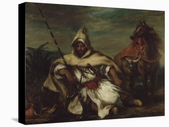 Un arabe-Eugene Delacroix-Premier Image Canvas