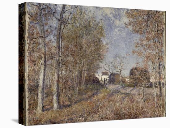 Un coin de bois aux Sablons, dit la route à l'orée du bois (lisière de forêt de Fontainebleau,-Alfred Sisley-Premier Image Canvas