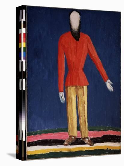 Un Paysan (A Peasant). Representation D'un Homme Barbu Avec Une Chemise Rouge). Peinture De Kasimir-Kazimir Severinovich Malevich-Premier Image Canvas