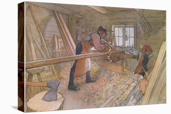 Uncle Johan in the Farm Workshop-Carl Larsson-Premier Image Canvas