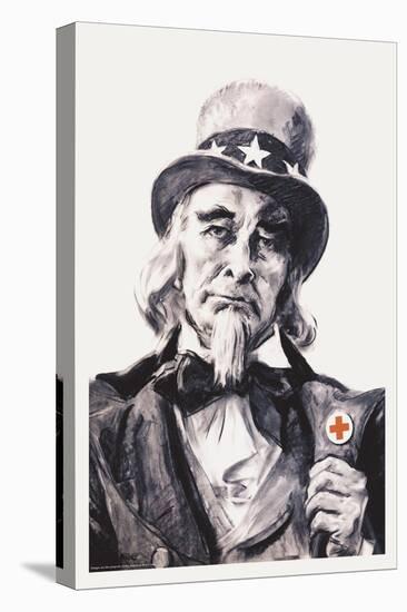 Uncle Sam for the Red Cross-James Montgomery Flagg-Stretched Canvas