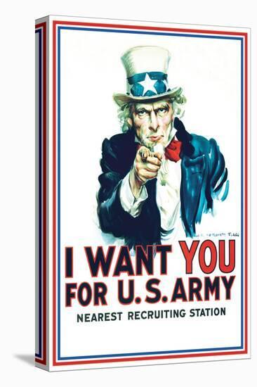 Uncle Sam: I Want You For U.S. Army - Modern-null-Stretched Canvas