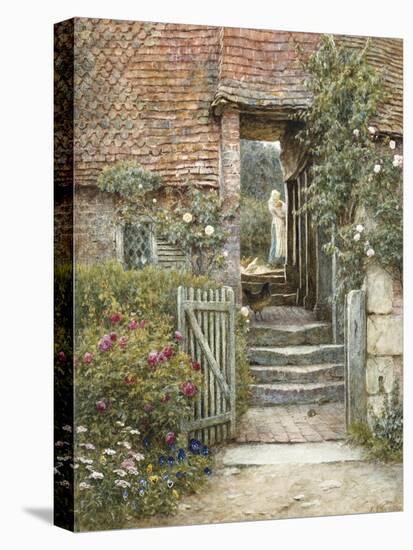 Under the Old Malthouse, Hambledon, Surrey (Watercolour with Scratching Out)-Helen Allingham-Premier Image Canvas