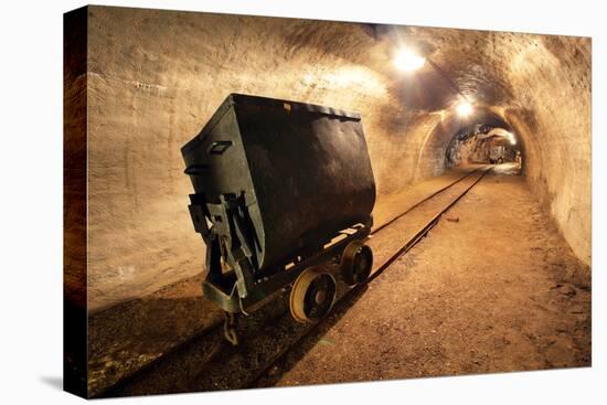 Underground Train in Mine, Carts in Gold, Silver and Copper Mine.-TTstudio-Premier Image Canvas