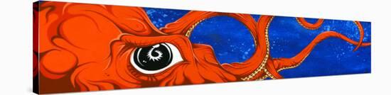Underwater Curiosity Orange-David Lozeau-Stretched Canvas