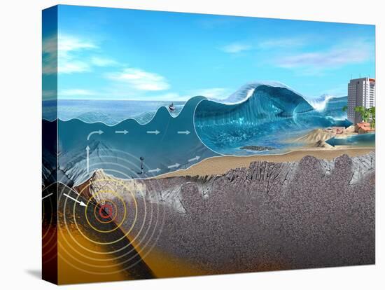 Underwater Earthquake And Tsunami-Jose Antonio-Premier Image Canvas