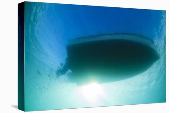 Underwater View of a Boat Hull Through the Waters of Florida Bay-James White-Premier Image Canvas