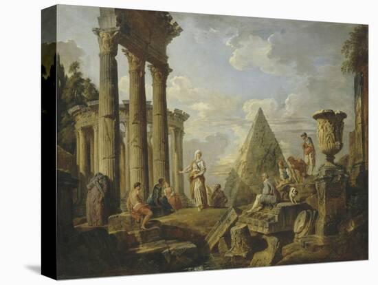 Une Sibylle prêchant dans des ruines-Giovanni Paolo Pannini-Premier Image Canvas