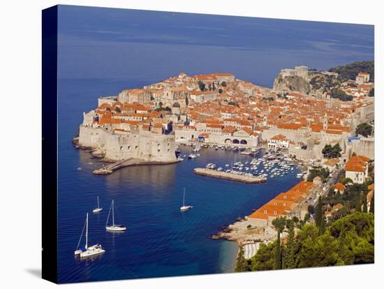 Unesco World Heritage Old Town Harbour, Dubrovnik, Croatia-Christian Kober-Premier Image Canvas