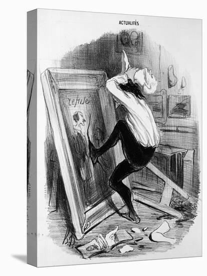 'Ungrateful Country, You Shall Not Have My Masterpiece', 1840 (Litho)-Honore Daumier-Premier Image Canvas
