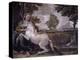 Unicorn, from Loves of the Gods Frescos, Carracci Gallery, Palazzo Farnese, Rome, Italy-Annibale Carracci-Premier Image Canvas