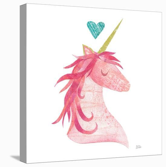 Unicorn Magic II Heart Sq-Melissa Averinos-Stretched Canvas