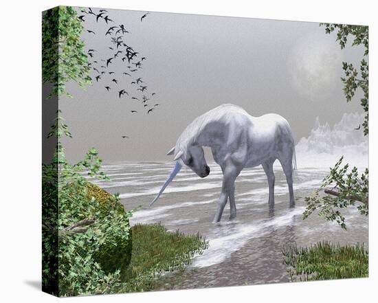 Unicorn Spring Snow Mountains-null-Stretched Canvas