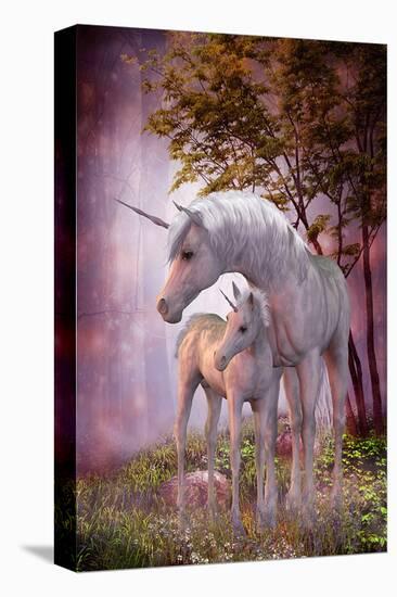 Unicorns Mare and Foal-null-Stretched Canvas