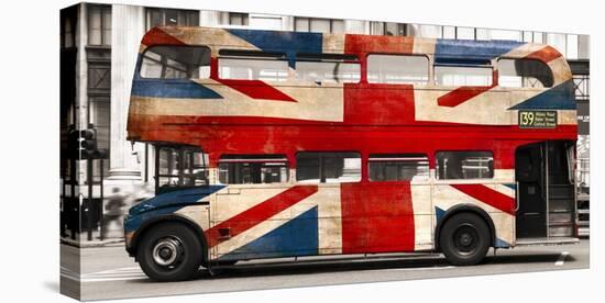 Union jack double-decker bus, London-Pangea Images-Stretched Canvas