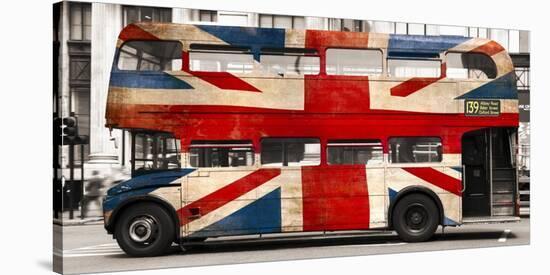Union jack double-decker bus, London-Pangea Images-Stretched Canvas