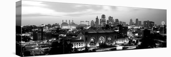 Union Station at Sunset with City Skyline in Background, Kansas City, Missouri, USA-null-Premier Image Canvas