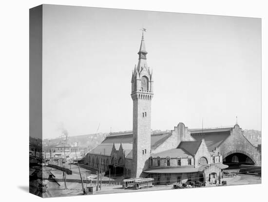 Union Station, Worcester, Mass.-null-Stretched Canvas