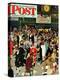 "Union Train Station, Chicago, Christmas" Saturday Evening Post Cover, December 23,1944-Norman Rockwell-Premier Image Canvas