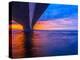 Unique Angle of the Garcon Point Bridge Spanning over Pensacola Bay Shot during a Gorgeous Sunset F-David Schulz Photography-Premier Image Canvas