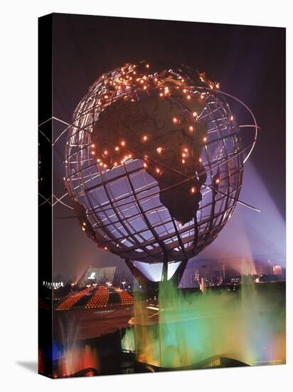 Unisphere Globe Illuminated in Darkness of World's Fair-George Silk-Premier Image Canvas