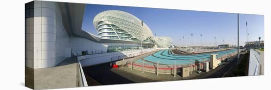 United Arab Emirates, Abu Dhabi, Yas Island, the Yas Hotel and Yas Marina Grand Prix Motor Racing C-Alan Copson-Premier Image Canvas