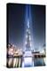 United Arab Emirates, Dubai. Burj Khalifa at Dusk, with Light Show-Matteo Colombo-Premier Image Canvas