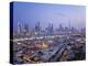 United Arab Emirates, Dubai, Skyline of Modern Skyscrapers Including the Burj Khalifa on Sheikh Zay-Gavin Hellier-Premier Image Canvas