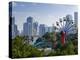 United Arab Emirates, Sharjah, Al Jazeera Park and Skyline Beside Khalid Lagoon-Alan Copson-Premier Image Canvas