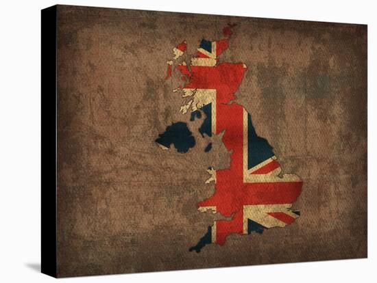 United Kingdom Country Flag Map-Red Atlas Designs-Premier Image Canvas