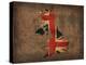 United Kingdom Country Flag Map-Red Atlas Designs-Premier Image Canvas