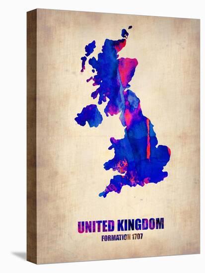 United Kingdom Watercolor Map-NaxArt-Stretched Canvas