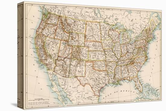 United States Map, 1870s-null-Premier Image Canvas