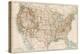 United States Map, 1870s-null-Premier Image Canvas