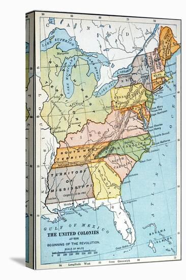 United States Map, C1791-null-Premier Image Canvas