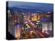 United States of America, Nevada, Las Vegas, Elevated Dusk View of the Hotels and Casinos Along the-Gavin Hellier-Premier Image Canvas
