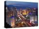 United States of America, Nevada, Las Vegas, Elevated Dusk View of the Hotels and Casinos Along the-Gavin Hellier-Premier Image Canvas