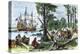 United States, State of Virginia: First Settlers to Build the City of Jamestown, Colony of Virginia-null-Premier Image Canvas