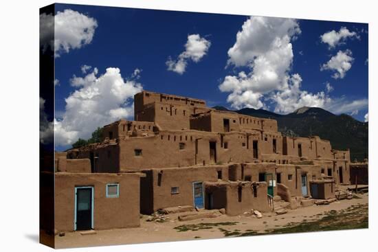 United States, Taos Pueblo, Adobe Buildings-null-Premier Image Canvas